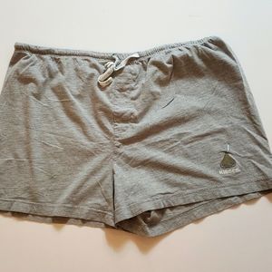 Hershey gray drawstring elastic waistband sleep shorts